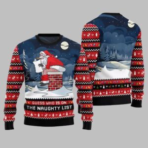 Alternative view of Guess Who On Naughty List Ugly Sweater Christmas 2025 - Grishko.com