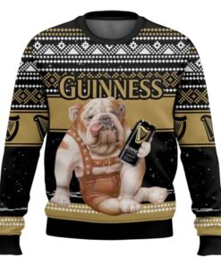 Guinness Bulldog Ugly Christmas Sweater