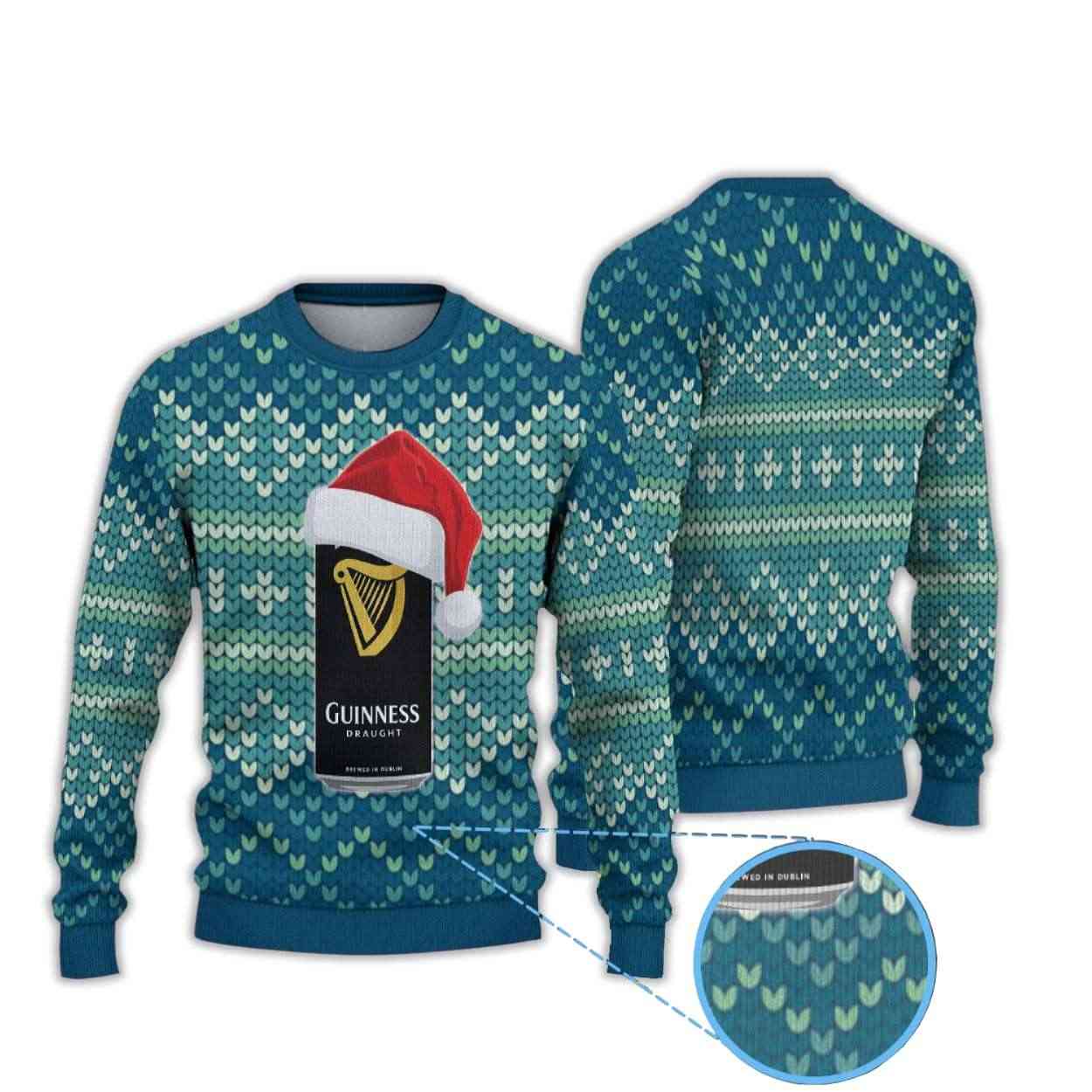 Guinness Draught Ugly Christmas Sweater