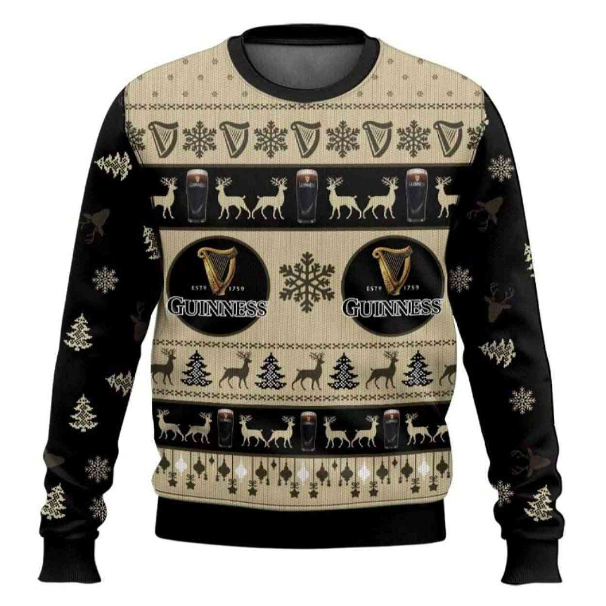 Guinness Irish Beer Ugly Christmas Sweater