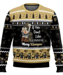 Guinness Merry Kissmyass Ugly Christmas Sweater