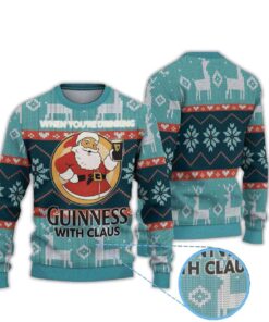 Guinness With Claus Ugly Christmas Sweater
