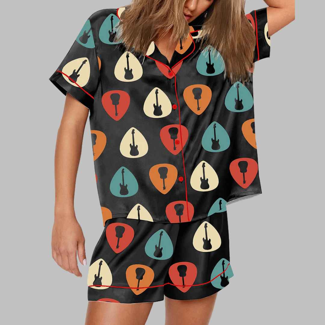 Guita Music Art Print Pajama Set