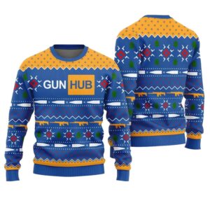 Gun Hub Funny Ugly Christmas Sweater - Grishko.com