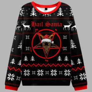Hail Santa Ugly Christmas Sweater - gullprint.com