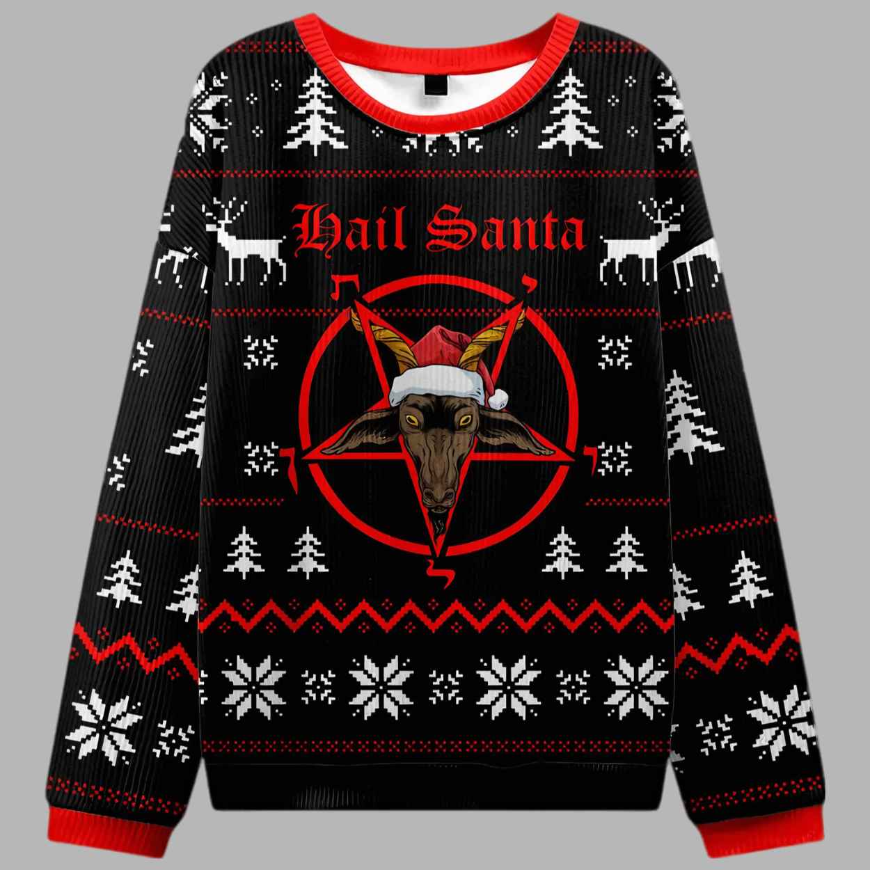 Hail Santa Ugly Christmas Sweater - gullprint.com