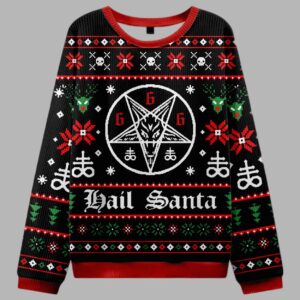 Hail Santa Ugly Sweater Christmas - gullprint.com