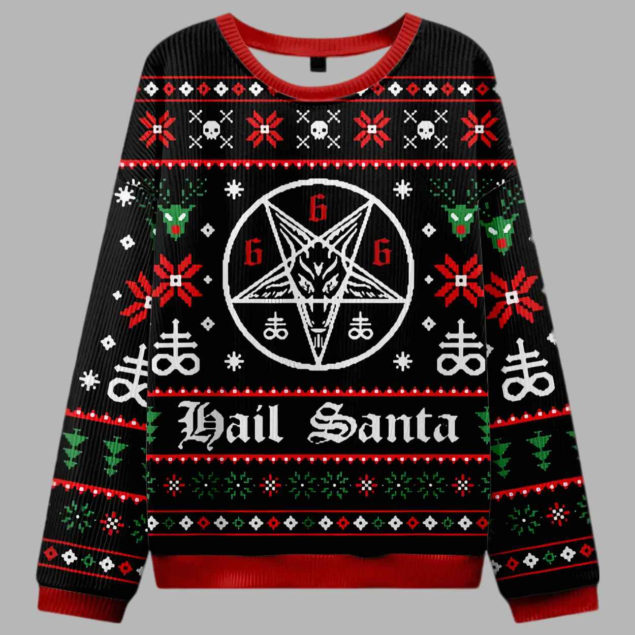 Hail Santa Ugly Sweater Christmas - gullprint.com