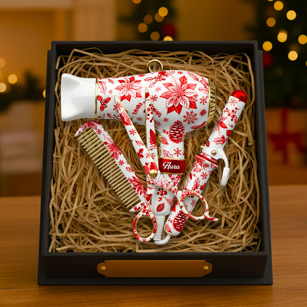 Hairstylist Toile de Jouy Ornament Personalized Gifts for Christmas 05PGDT011025 - Image 4