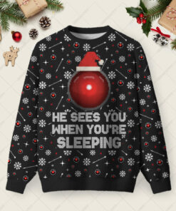 HAL 9000 Ugly Christmas Fuzzy Fleece Sweatshirt