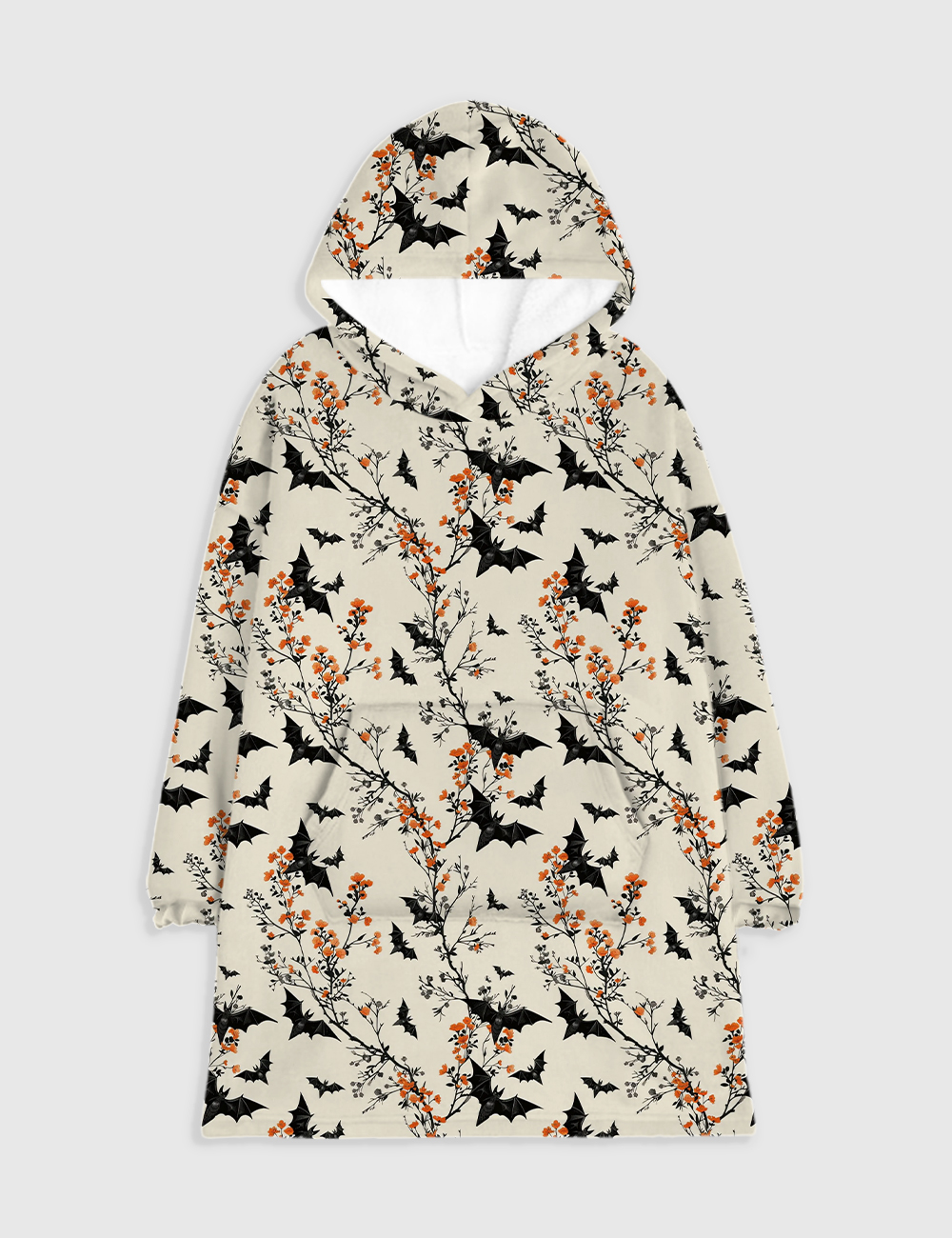 Halloween Bat Flannel Blanket Hoodie