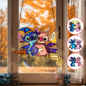 Alternative view of Halloween Couple Suncatcher - Personalized Gifts For Couple 01pgmg050825
