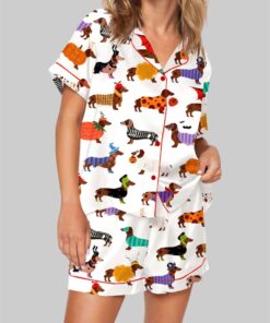 Halloween Dachshund Pajama Set For Women