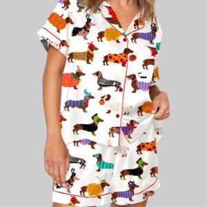 Halloween Dachshund Pajama Set For Women