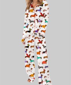 Alternative view of Halloween Dachshund Pajama Set For Women