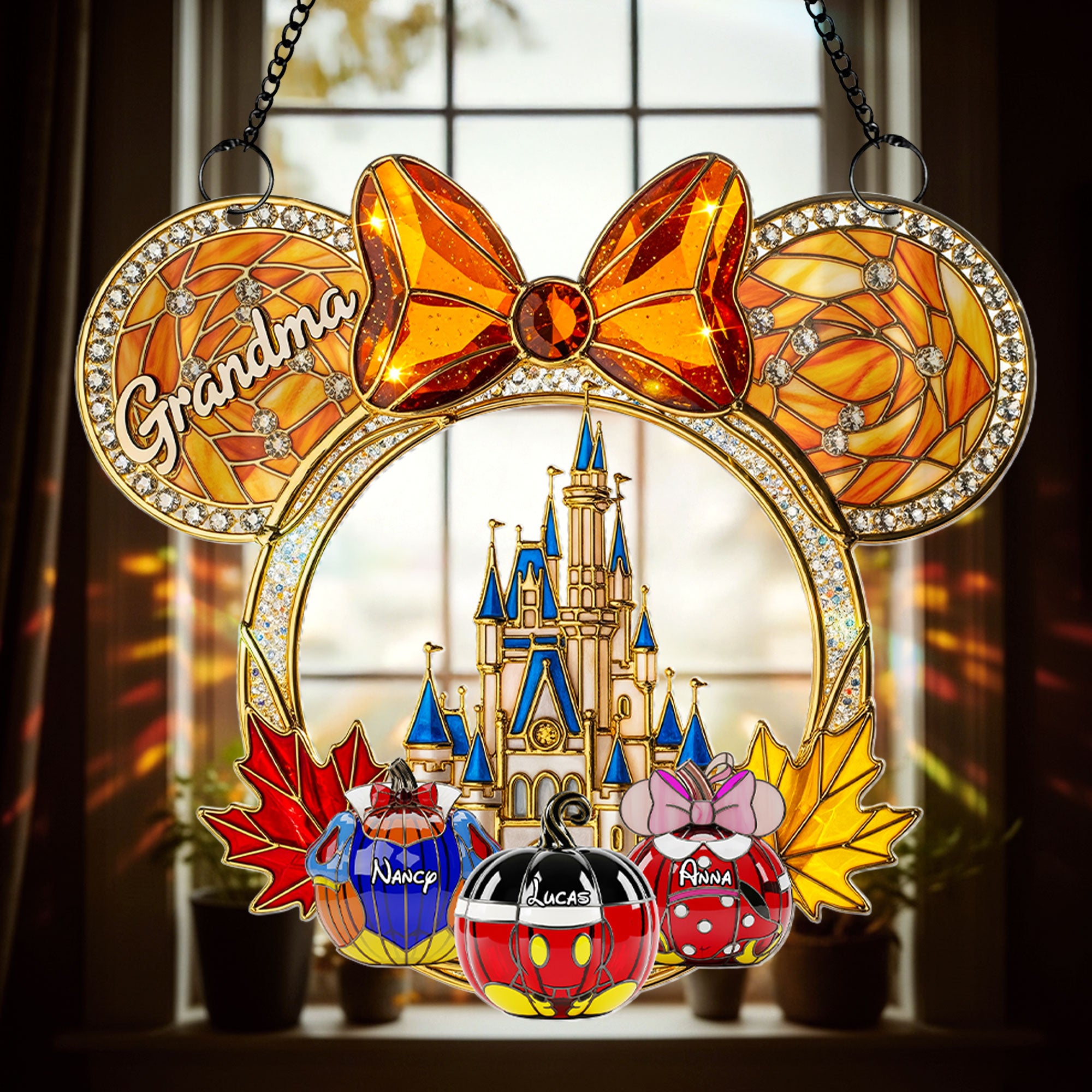 Halloween Grandma Suncatcher Ornament - Personalized Gifts For Grandma 03ohti070825