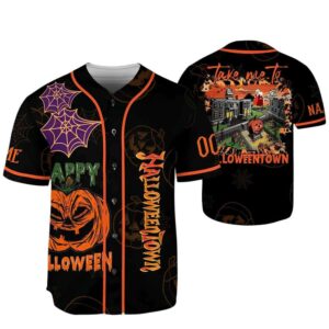 Halloween Take Me To Hometown Custom Baseball Jersey