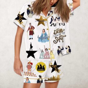 Alternative view of Hamilton The Musical Inspired Tour Print Pajama Set For Women