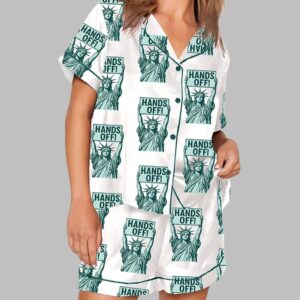 Hands Off Protest Print Pajama Set