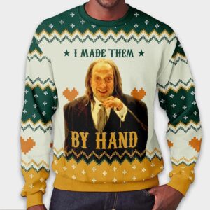 Alternative view of Hanson Scary Movie I Made Them By Hand Ugly Christmas Sweater