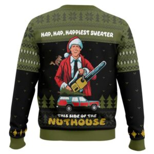 Alternative view of Hap Hap Happiest Sweater This Side Of The Nuthouse National Lampoon's Christmas Vacation Ugly Christmas Sweater