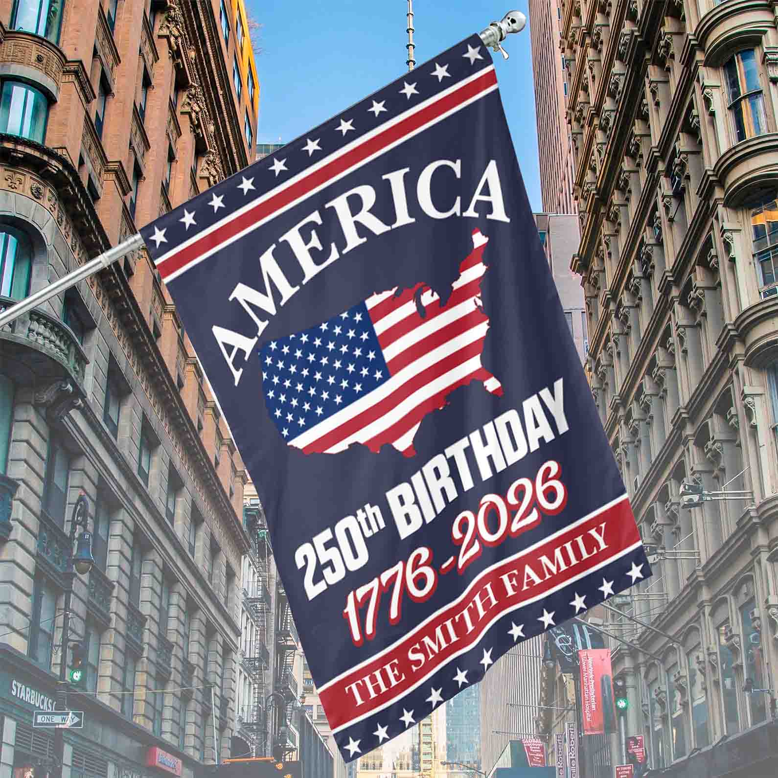 Happy 250 Years Birthday USA Flag | America Anniversary Flag | Patriotic 4th of July Flag | Independence Day House Flag Garden Flag 682485 - Image 3