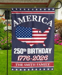 Happy 250 Years Birthday USA Flag | America Anniversary Flag | Patriotic 4th of July Flag | Independence Day House Flag Garden Flag