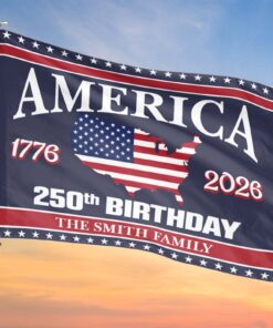 Alternative view of Happy 250 Years Birthday USA Flag | America Anniversary Flag | Patriotic 4th of July Flag | Independence Day House Flag Garden Flag