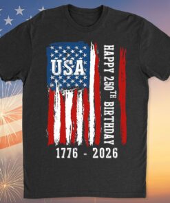 Happy 250 Years Birthday USA Shirt | Patriotic 4th of July 1776-2026 T-Shirt | America 250th Anniversary | Independence Day Shirt