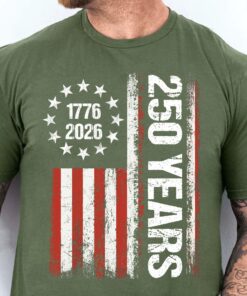 Alternative view of Happy 250 Years Birthday USA Shirt | Patriotic 4th of July 1776â€“2026 T-Shirt | America 250th Anniversary | Independence Day Shirt