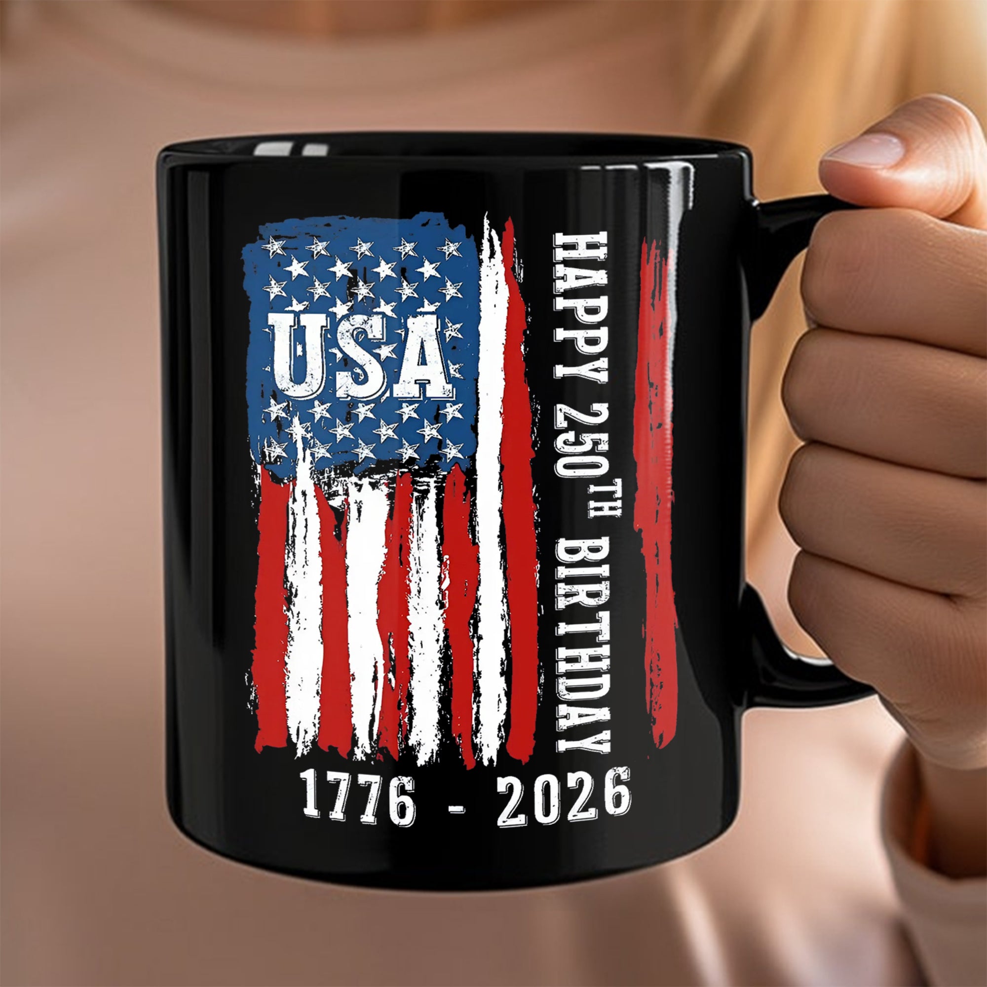 Happy 250th Birthday America Flag Black Mug LM32 895287 - Image 9