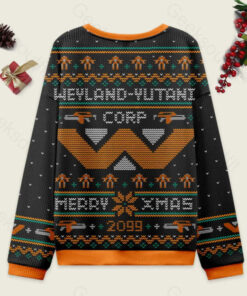 Alternative view of Happy Alien Xmas Black Ugly Christmas Sweater Sweatshirt