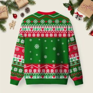 Alternative view of Happy Birthday Jesus Ugly Christmas Fuzzy Fleece Sweatshirt