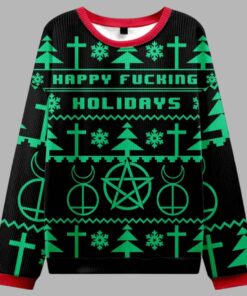 Alternative view of Happy Fucking Holidays Ugly Christmas Sweater