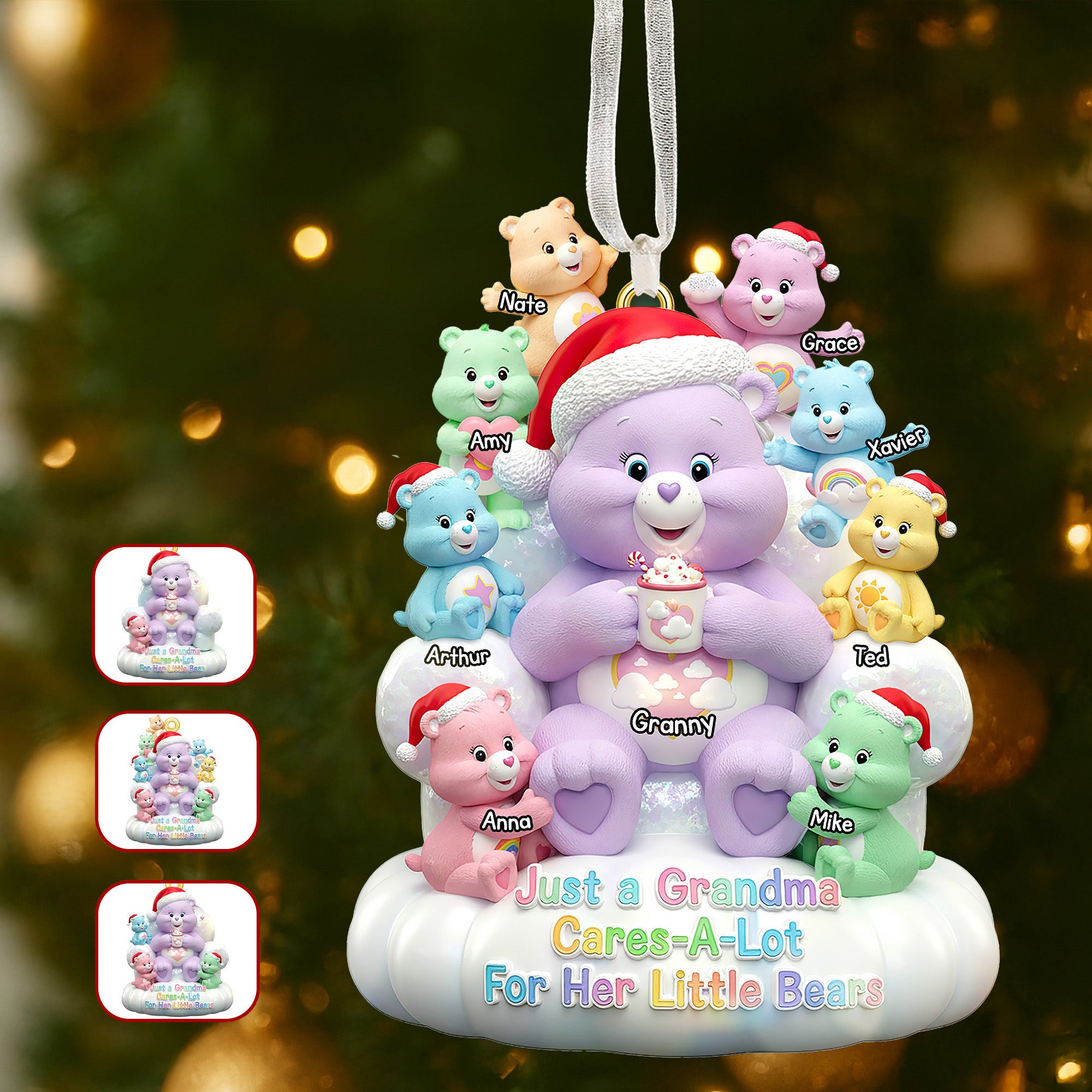 Happy Grandma Christmas Ornament Personalized Gifts For Grandma 02HUMG241025