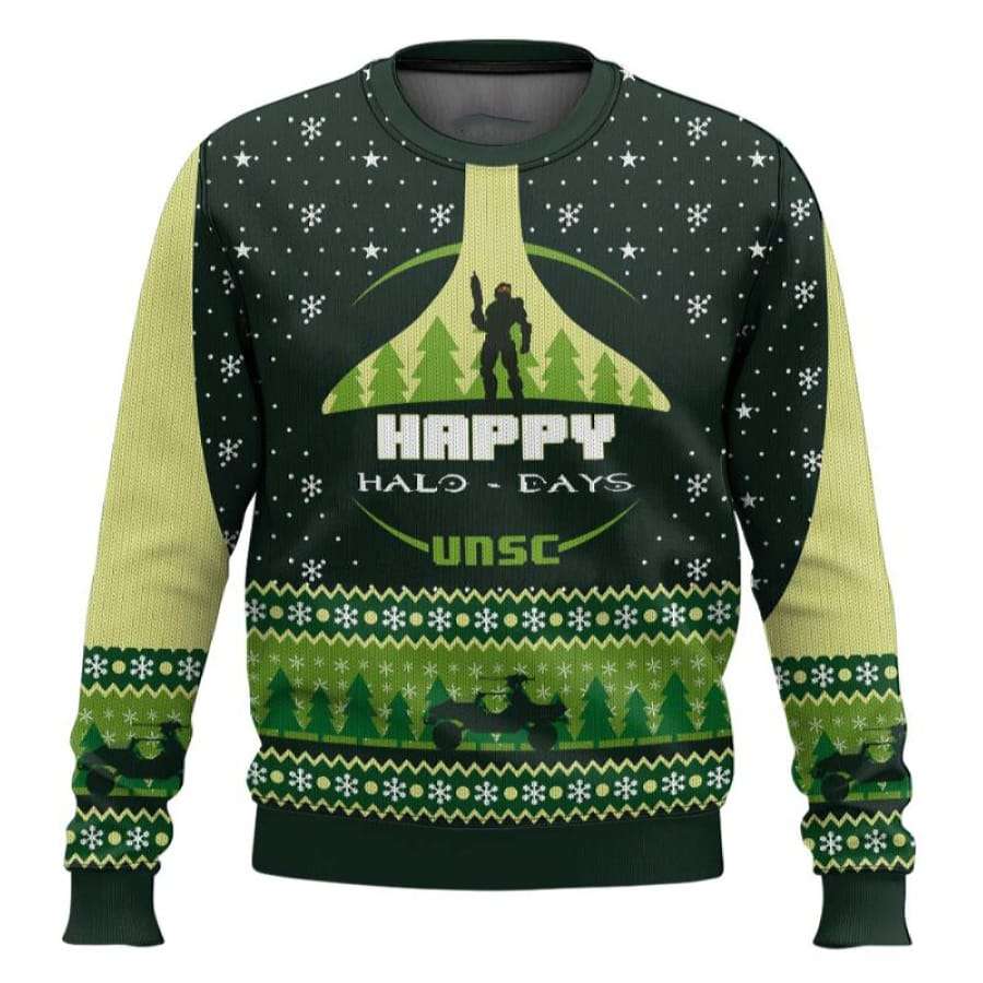 Happy Halo-days Halo Ugly Christmas Sweater