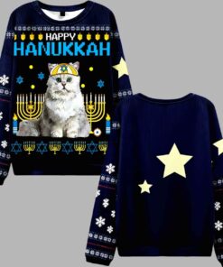 Alternative view of Happy Hanukkah Ugly Christmas Sweater