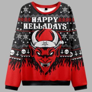 Happy Helladays Ugly Christmas Sweater - gullprint.com