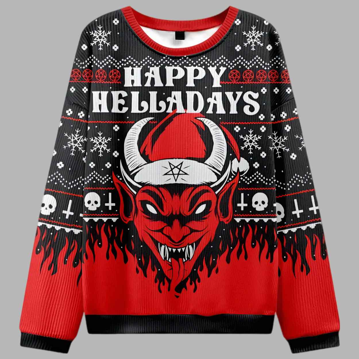 Happy Helladays Ugly Christmas Sweater - gullprint.com