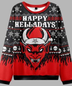 Alternative view of Happy Helladays Ugly Christmas Sweater