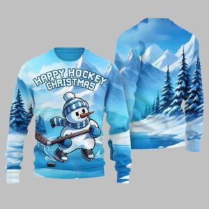 Happy Hockey Christmas Ugly Sweater Christmas 2025 - Grishko.com