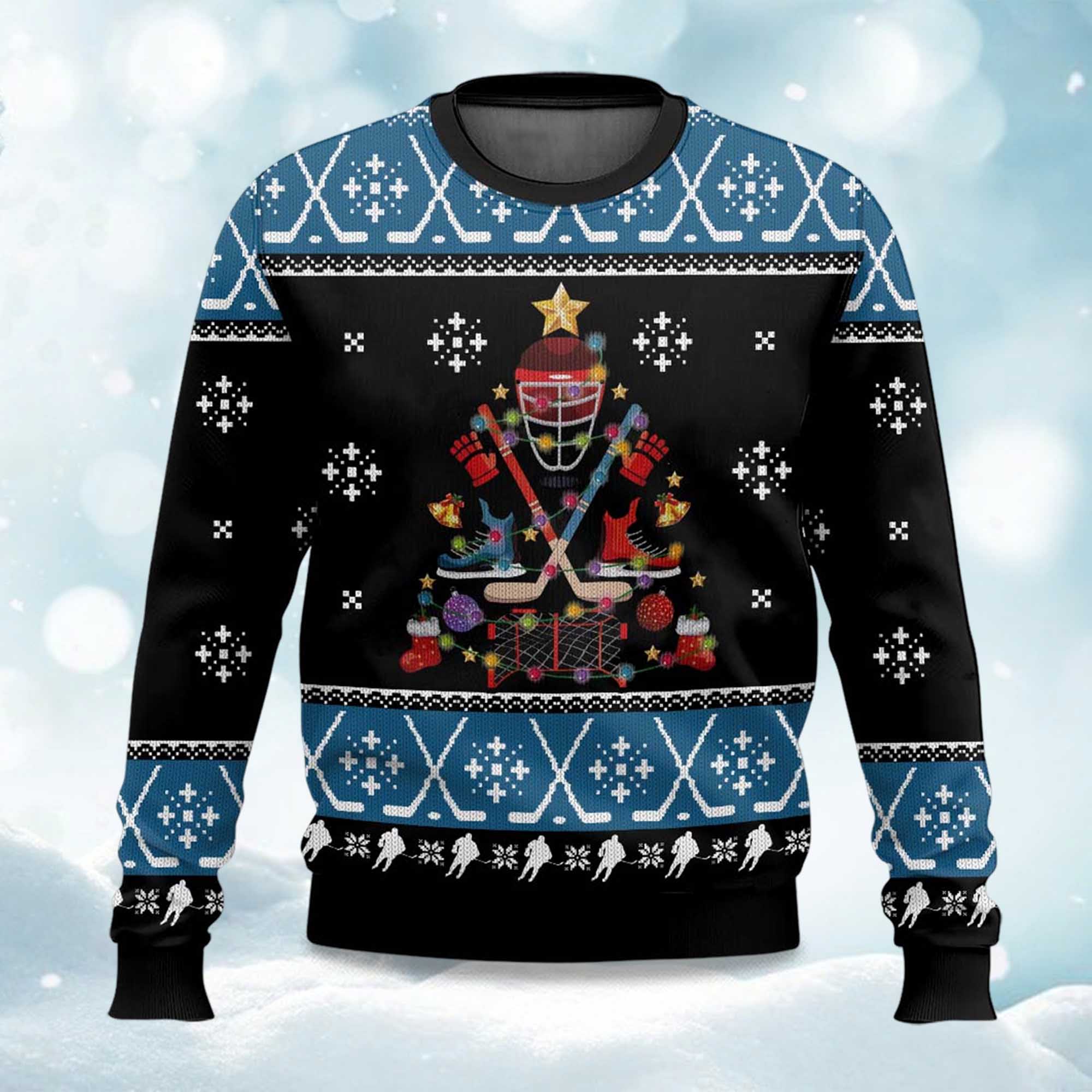 Happy Hockeyday Ugly Christmas Sweater