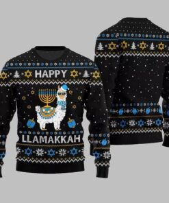 Happy Llamakkah Ugly Sweater Christmas 2025 