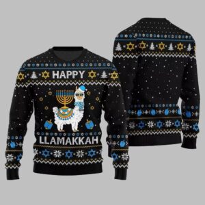 Happy Llamakkah Ugly Sweater Christmas 2025 - Grishko.com