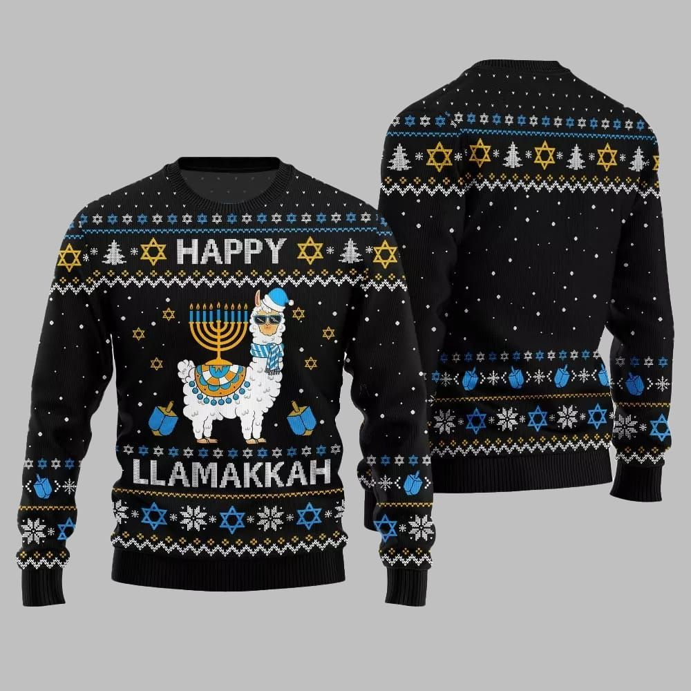 Happy Llamakkah Ugly Sweater Christmas 2025 - Grishko.com