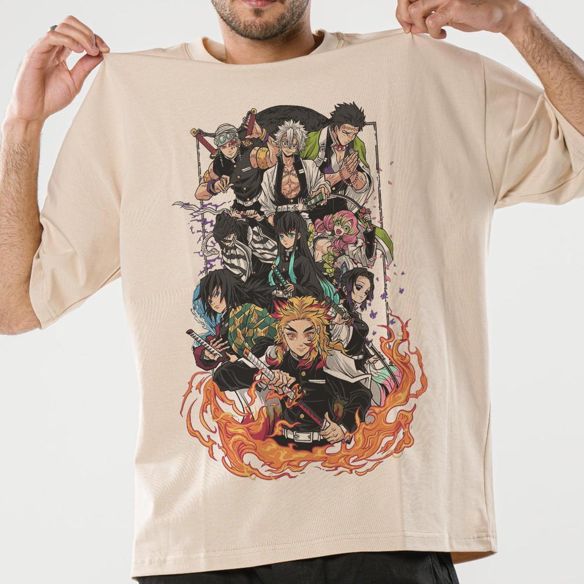 Hashira team t-shirt, Demon Slayer main characters shirt, Kimetsu No Yaiba t-shirt, anime sweatshirt hoodie, Tanjiro shirt, Rengoku t-shirt