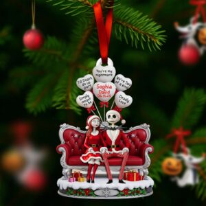 Alternative view of Hauntingly Sweet Couple Christmas Ornament - Personalized Anniversary Gifts For Couple 03TOLU130825