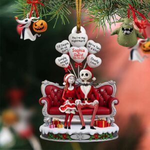 Hauntingly Sweet Couple Christmas Ornament - Personalized Anniversary Gifts For Couple 03TOLU130825