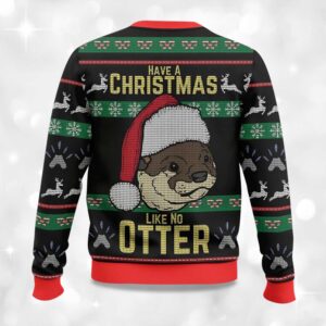 Alternative view of Have A Christmas Like No Otter Ugly Christmas Sweater