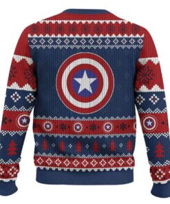 Alternative view of Have A Marvelous Christmas Captain America Ugly Christmas Sweater